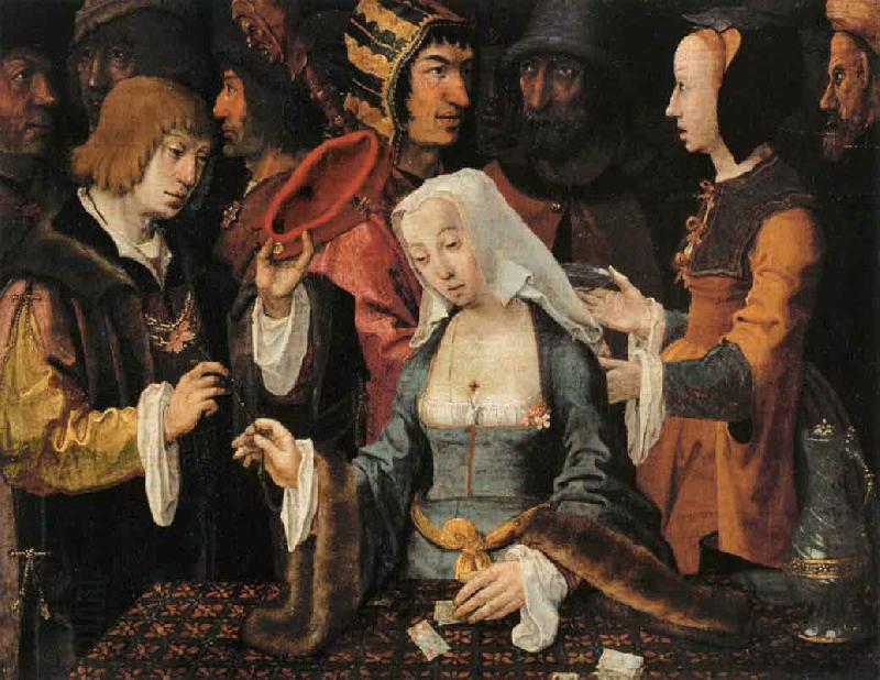 Lucas van Leyden FortuneTeller with a Fool oil painting picture